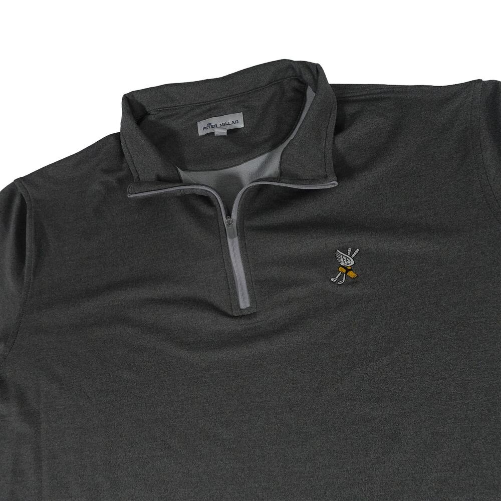 Winged Foot Peter Millar Performance 1/4 Zip Pullover Gray Men's XL
